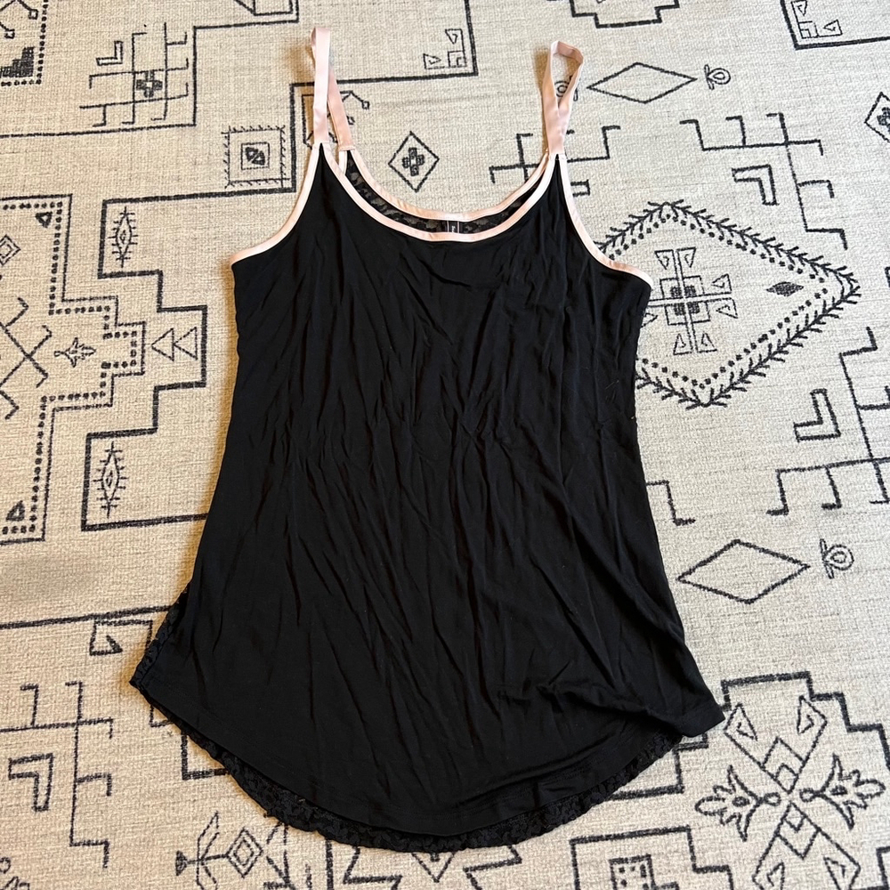 Women's Sexy Little Things Tank Top L/G Black & Pink